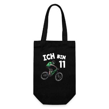 Ich bin 11 Jahre Mountainbike 11. Geburtstag - Geschenkbeutel für Flaschen - Schwarz - Vorne