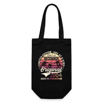 Original December 2004 18th Birthday Gift - Gift Bag for Bottles - black - Front