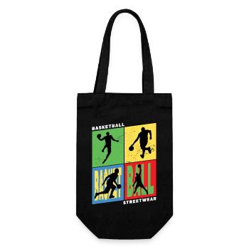 Basketteur Basketteur Vintage Rétro - Sac à bouteille - noir - Devant