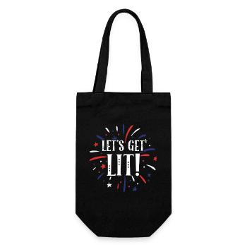 Come on! July 4 Fireworks Independence - Gift Bag for Bottles - black - Front