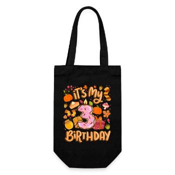 C’est mon 3 anniversaire automne feuille d’érable automne - Sac à bouteille - noir - Devant