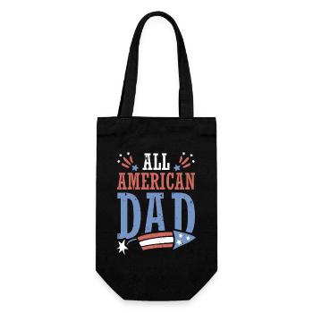 All American Dad 4. Juli Feuerwerkskörper - Geschenkbeutel für Flaschen - Schwarz - Vorne
