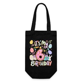 C’est mon lapin de vacances de 6 ans en beignet de Pâques - Sac à bouteille - noir - Devant