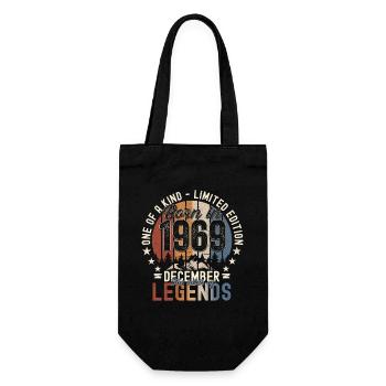 Original December 1969 53rd Birthday Gift - Gift Bag for Bottles - black - Front