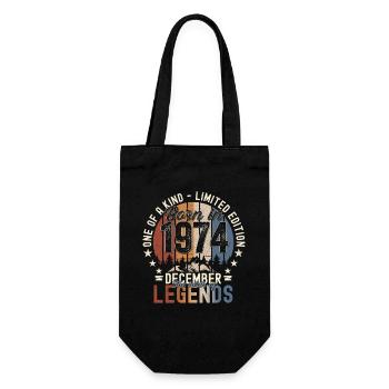 Original December 1974 48th birthday gift - Gift Bag for Bottles - black - Front
