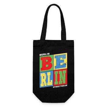 Berlin Germany City Colorful Skyline Home - Gift Bag for Bottles - black - Front