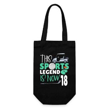 Cette légende du sport a maintenant 18 ans, jeu de golf 18. - Sac à bouteille - noir - Devant