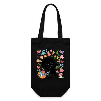 Silhouette Dabbing Boy Hippie Bouquet Spring - Sac à bouteille - noir - Devant