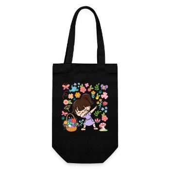 Dabbing Girl Hippie Bouquet Basket Spring - Sac à bouteille - noir - Devant