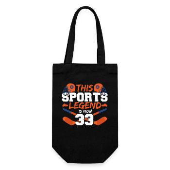 Diese Sportlegende Ist Jetzt 33, Hockeyspiel 33. - Geschenkbeutel für Flaschen - Schwarz - Vorne