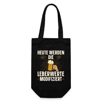 HEUTE WERDEN ALLE LAMPEN AUSGESCHOSSEN Bier - Geschenkbeutel für Flaschen - Schwarz - Vorne