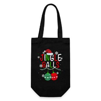 Jingle Bälle - Geschenkbeutel für Flaschen - Schwarz - Vorne