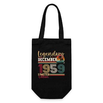 Né en décembre 1959 cadeau de 63e anniversaire - Sac à bouteille - noir - Devant