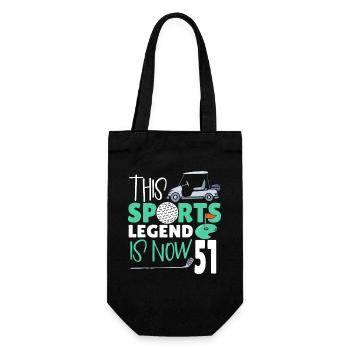 Cette légende du sport a maintenant 51 ans, jeu de golf 51. - Sac à bouteille - noir - Devant