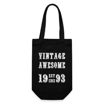 Vintage Awesome EST SINCE 1993 Birthday - Gift Bag for Bottles - black - Front