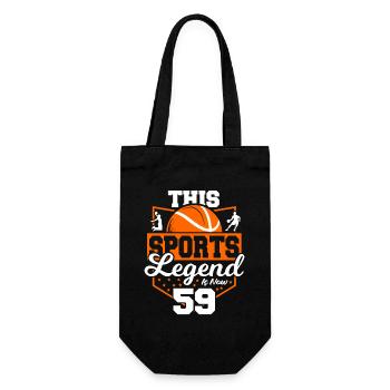 Diese Sportlegende Ist Jetzt 59, Basketballspiel - Geschenkbeutel für Flaschen - Schwarz - Vorne