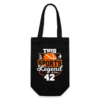 This sports legend is now 42, - Gift Bag for Bottles - black - Front
