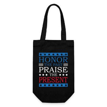 Honor the Past Praise the Present - Gift Bag for Bottles - black - Front
