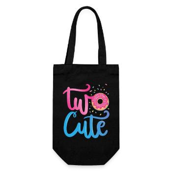 Deux | mignonnes Chemise d’anniversaire Donut | Beignet - Sac à bouteille - noir - Devant