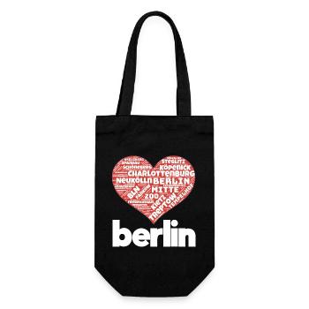 Berlin - Gift Bag for Bottles - black - Front