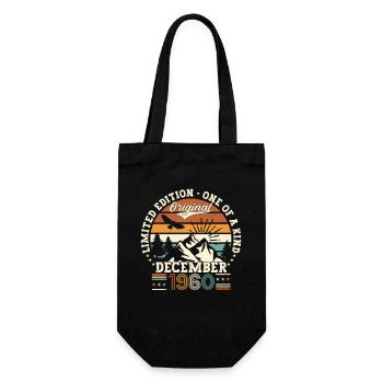 Né en décembre 1960 cadeau de 62e anniversaire - Sac à bouteille - noir - Devant