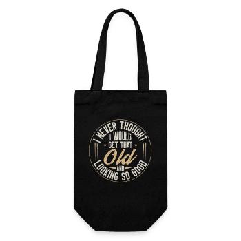 Never thought I'd get so old - Gift Bag for Bottles - black - Front