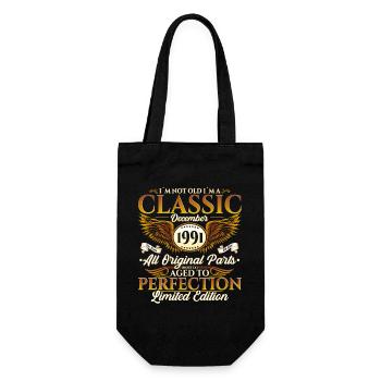 Décembre Né 1991 Cadeau de 31e anniversaire - Sac à bouteille - noir - Devant