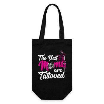 The best mothers are tattooed artistic - Gift Bag for Bottles - black - Front