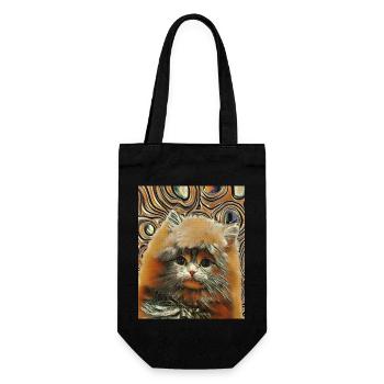 Cute and fluffy baby animals - cat - Gift Bag for Bottles - black - Front