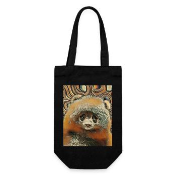 Cute and fluffy baby animals - Panda bear - Gift Bag for Bottles - black - Front