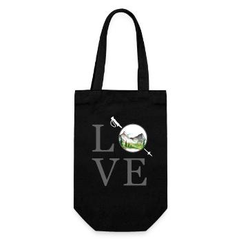 Mountain hiking servus alpin "hike mountain trail" - Gift Bag for Bottles - black - Front