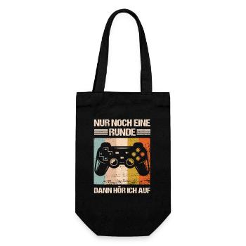 Zocken Zocker Gaming controller Gamer Spruch - Geschenkbeutel für Flaschen - Schwarz - Vorne