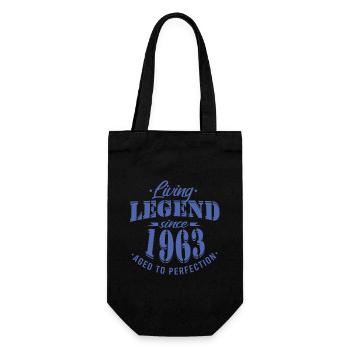 Living legend since 1963 sayings - Geschenkbeutel für Flaschen - Schwarz - Vorne