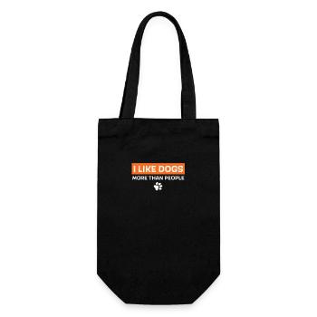 I like dogs more than people - Gift Bag for Bottles - black - Front