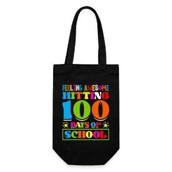 Fühlen Sie Sich Großartig Hitting 100 Tage Der - Geschenkbeutel für Flaschen - Schwarz - Vorne