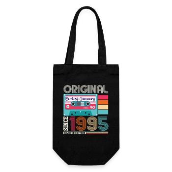 Janvier né en 1995 Cadeau du 28e anniversaire - Sac à bouteille - noir - Devant