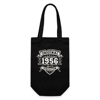 Né en 1956 janvier 67e anniversaire Homme cadeau - Sac à bouteille - noir - Devant