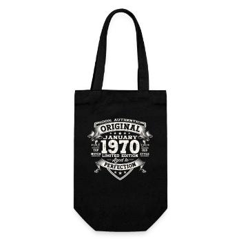 Né en 1970 Janvier 53ème anniversaire Homme cadeau - Sac à bouteille - noir - Devant
