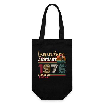 47e anniversaire né en 1976 janvier cadeau homme - Sac à bouteille - noir - Devant
