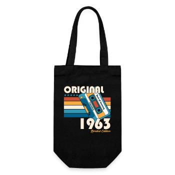 Janvier Né 1963 60e anniversaire Cadeau 60s - Sac à bouteille - noir - Devant