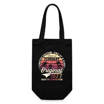 Février né 1977 46ème anniversaire cadeau homme - Sac à bouteille - noir - Devant