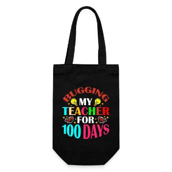 My teacher nerves for 100 days 100th day of school - Gift Bag for Bottles - black - Front