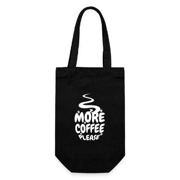 Mehr Kaffee Bitte Kaffeebohnen Barista Kaffeeliebe - Geschenkbeutel für Flaschen - Schwarz - Vorne