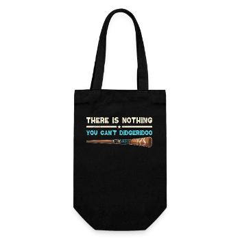 There Is Nothing You Can't Didgeridoo - Geschenkbeutel für Flaschen - Schwarz - Vorne