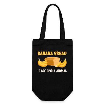 Banana Bread Is My Spirit Animal - Geschenkbeutel für Flaschen - Schwarz - Vorne