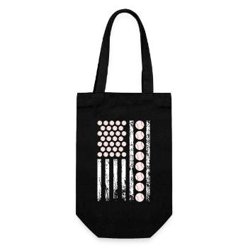 American Sports Baseball Flag Athletic Ball Game - Sac à bouteille - noir - Devant