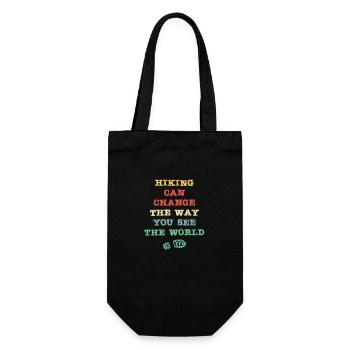 Hiking can change the way you see the world - Geschenkbeutel für Flaschen - Schwarz - Vorne