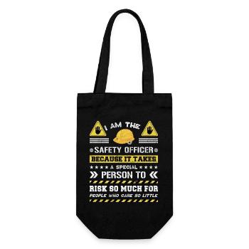 Safety Manager Sicherheitsbeauftragter - Geschenkbeutel für Flaschen - Schwarz - Vorne