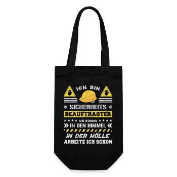 Safety Manager Sicherheitsbeauftragter - Geschenkbeutel für Flaschen - Schwarz - Vorne