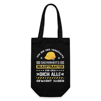 Safety Manager Sicherheitsbeauftragter - Geschenkbeutel für Flaschen - Schwarz - Vorne